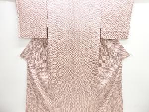 斜め格子模様小紋着物